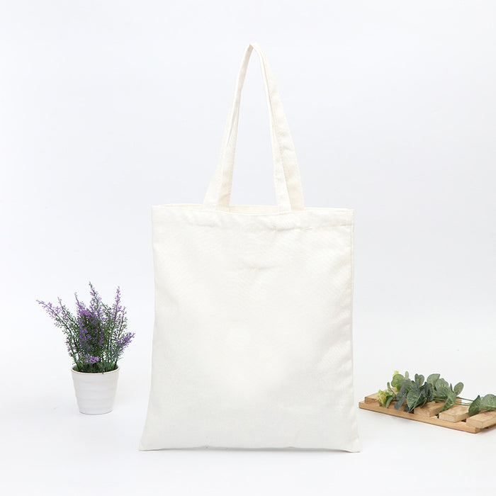 Canvas Shoulder Tote in White