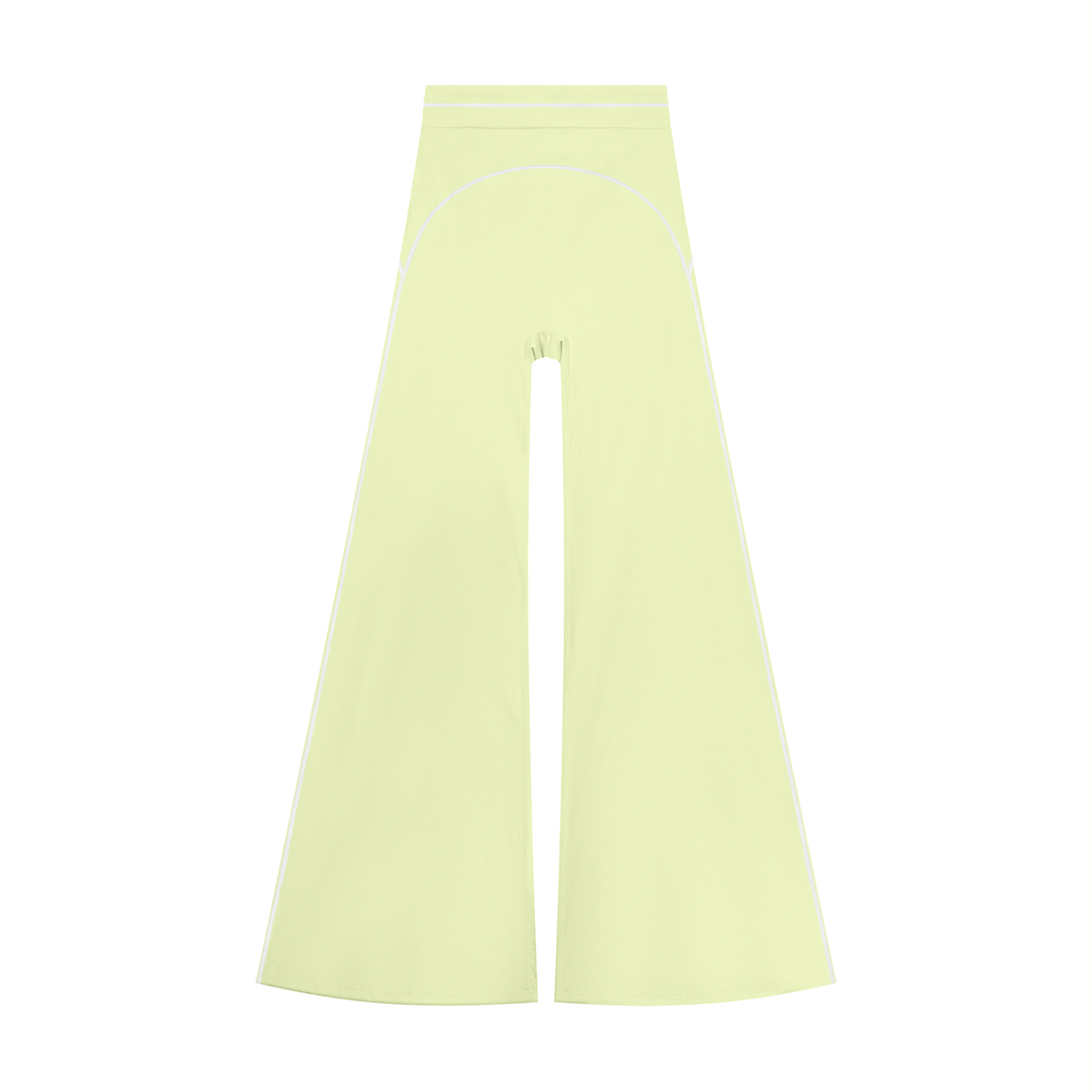 High-Rise Flare Pant in Light Green, front view