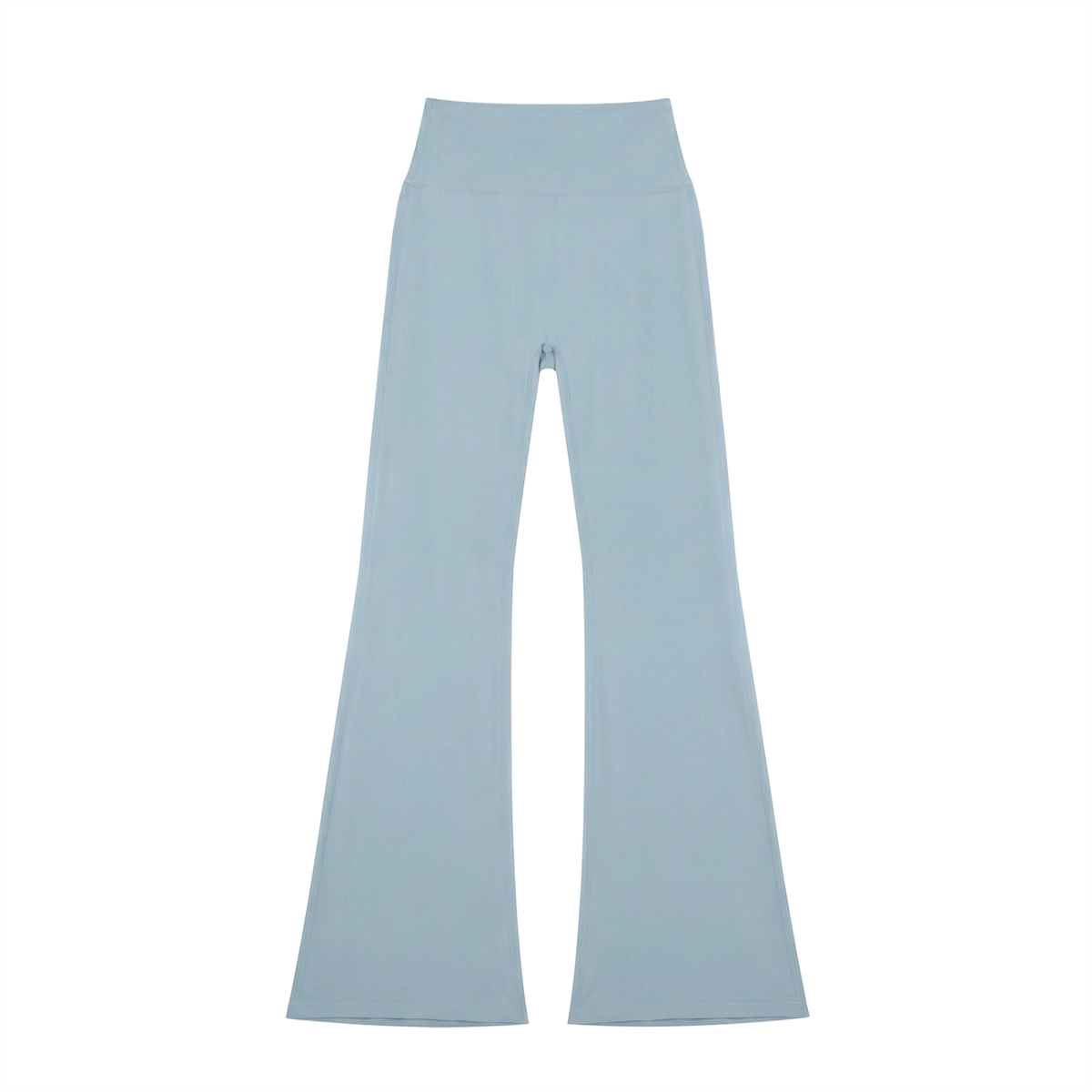 High-Rise Flare Legging in Gray Blue, front view