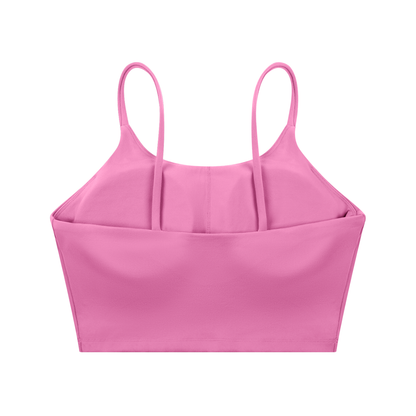 Strappy Longline Tank in Purple, back view