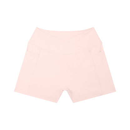 High-Rise Pocket Short in Light Pink, front view