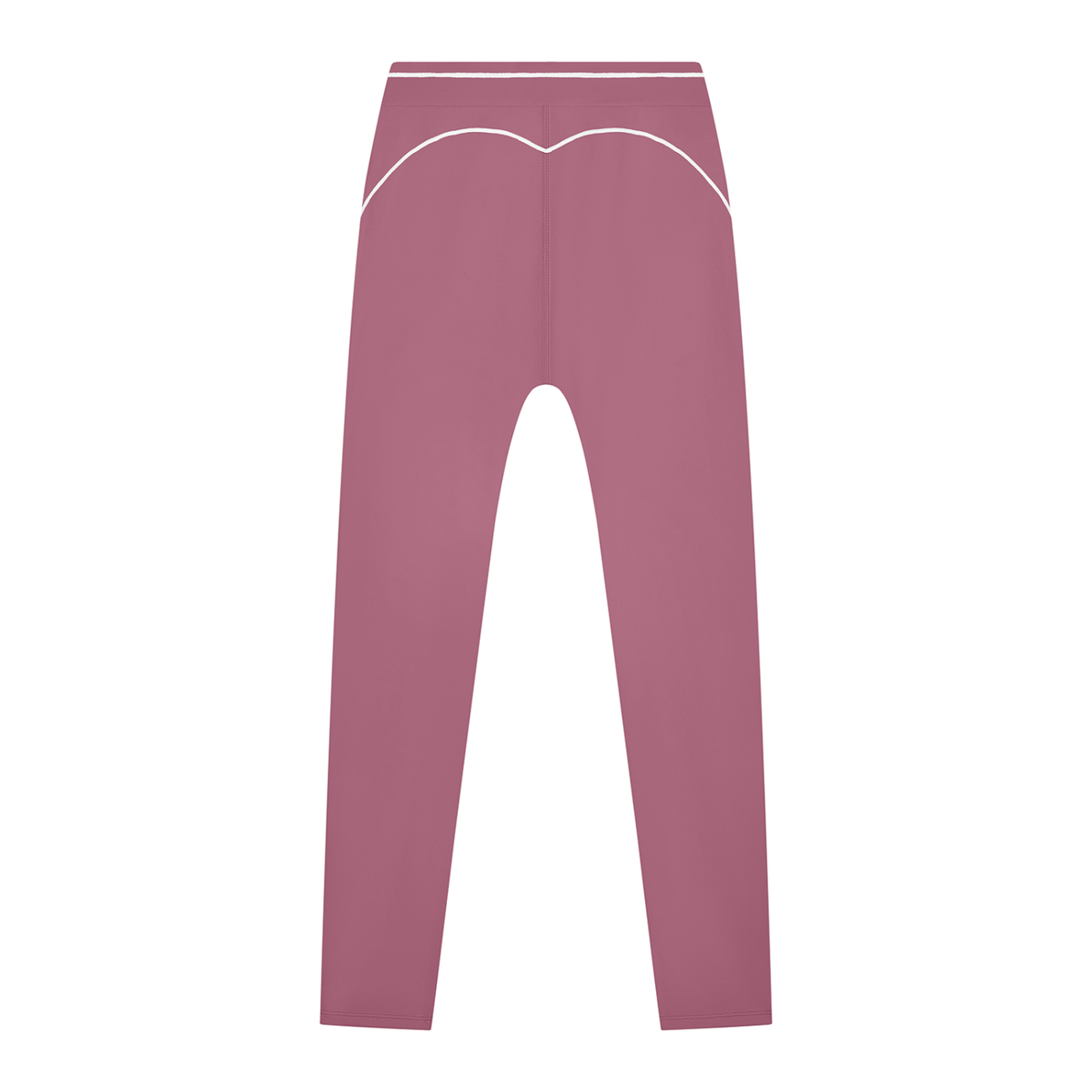 Topstitch High-Rise Legging in Purple, back view