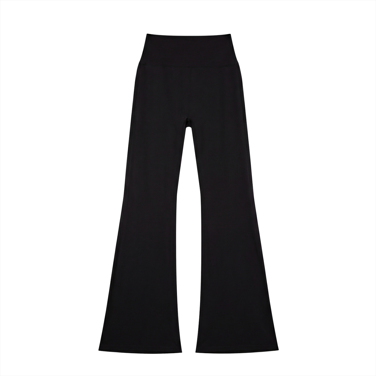 High-Rise Flare Legging in Black, front view