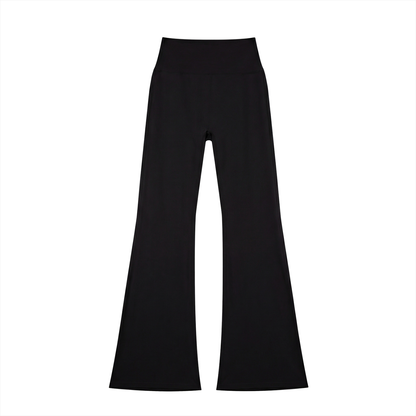 High-Rise Flare Legging in Black, front view