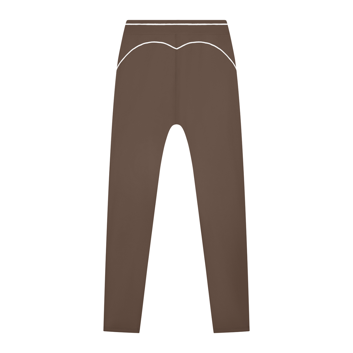 Topstitch High-Rise Legging in Coffee, back view