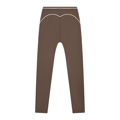 Topstitch High-Rise Legging in Coffee, back view