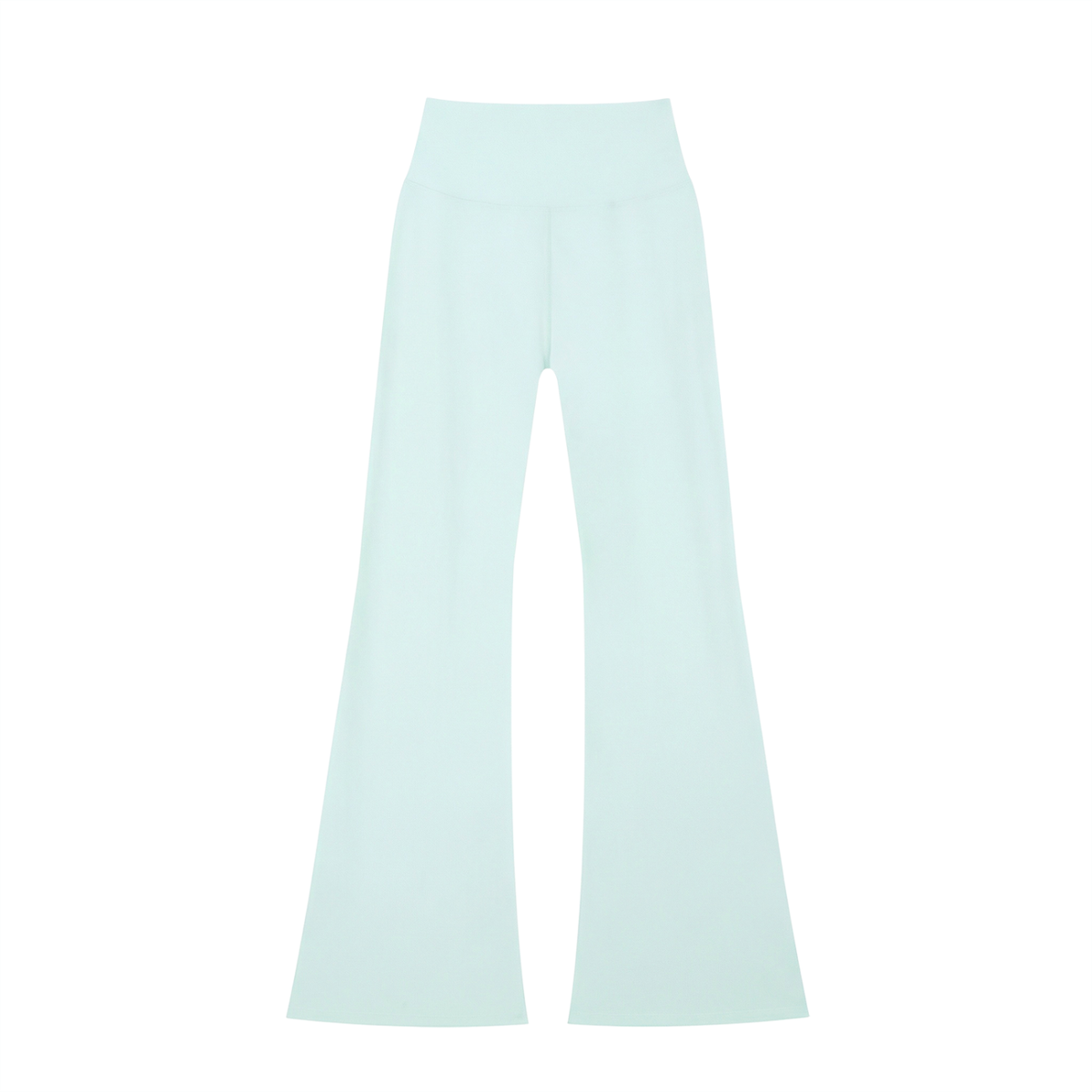 High-Rise Flare Legging in Light Blue, back view