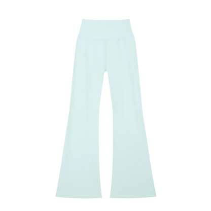 High-Rise Flare Legging in Light Blue, back view
