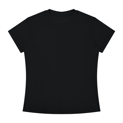 Slim Crewneck Tee in Black, front view