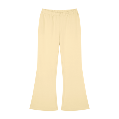 Slim Flare Sweatpant in Light Apricot, front view