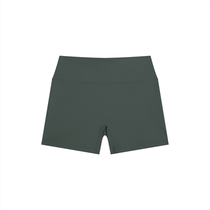 High-Rise Bike Short in Dark Gray, front view