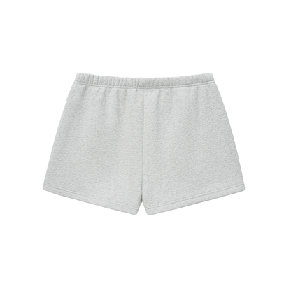 Drawstring Sweatshort in Flower Gray, back view