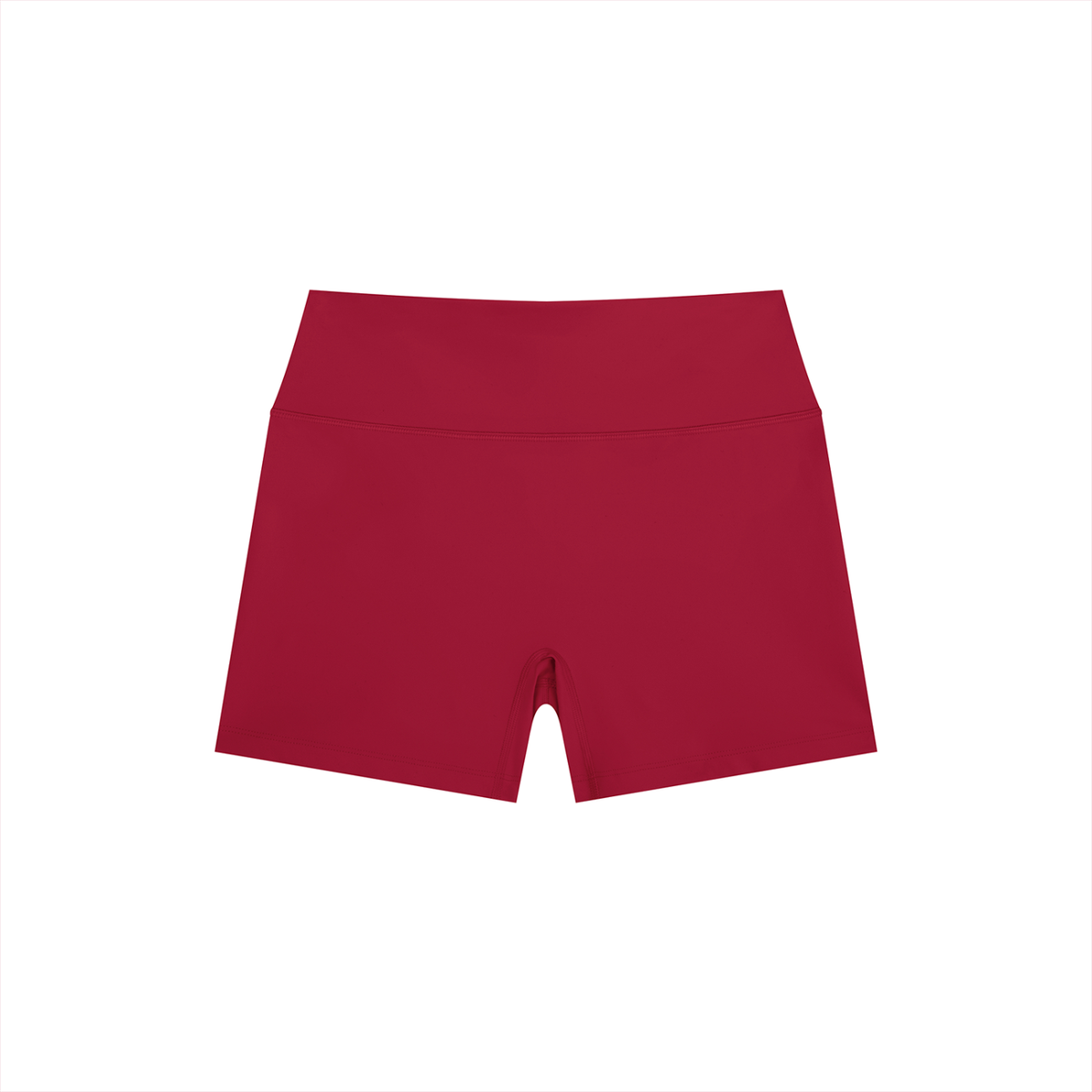 High-Rise Bike Short in Red, front view