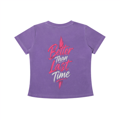 Better Than Last Time Tee in Purple, back