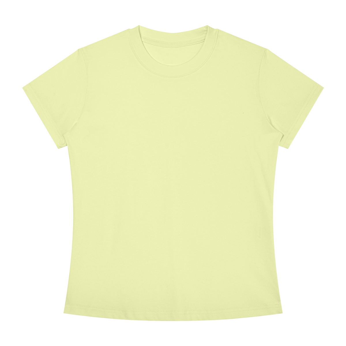 Slim Crewneck Tee in Light Green, front view