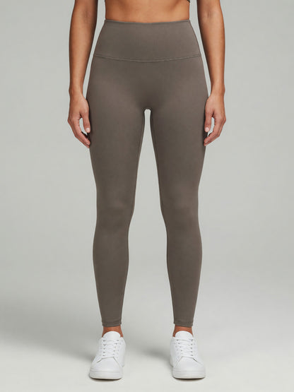 High-Rise Yoga Legging in Gray Coffee, worn, front