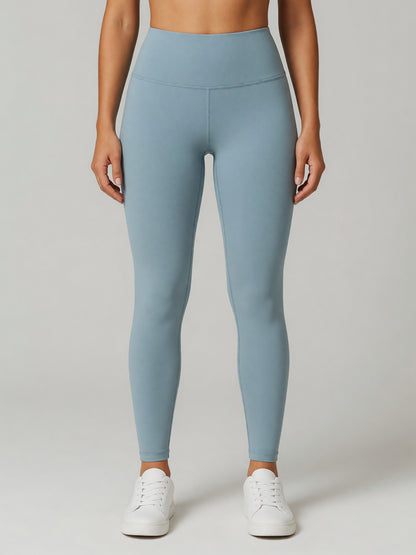 High-Rise Yoga Legging in Haze Blue, worn, front