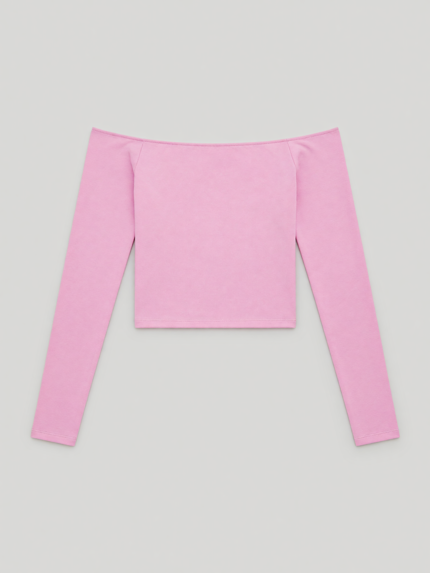 Off-Shoulder Long Sleeve, product only on a light grey background