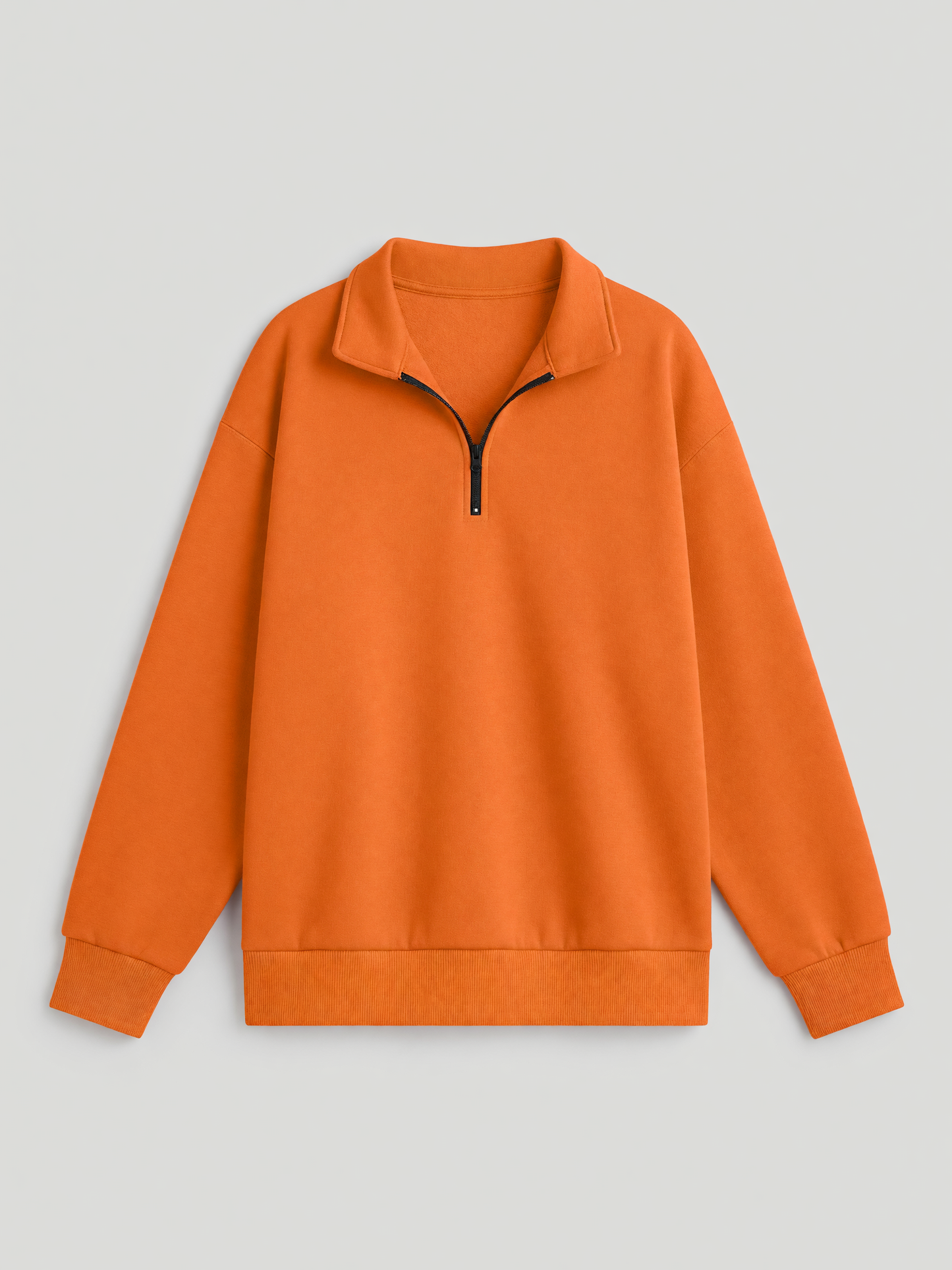 Oversized Half-Zip Pullover, product only on a light grey background