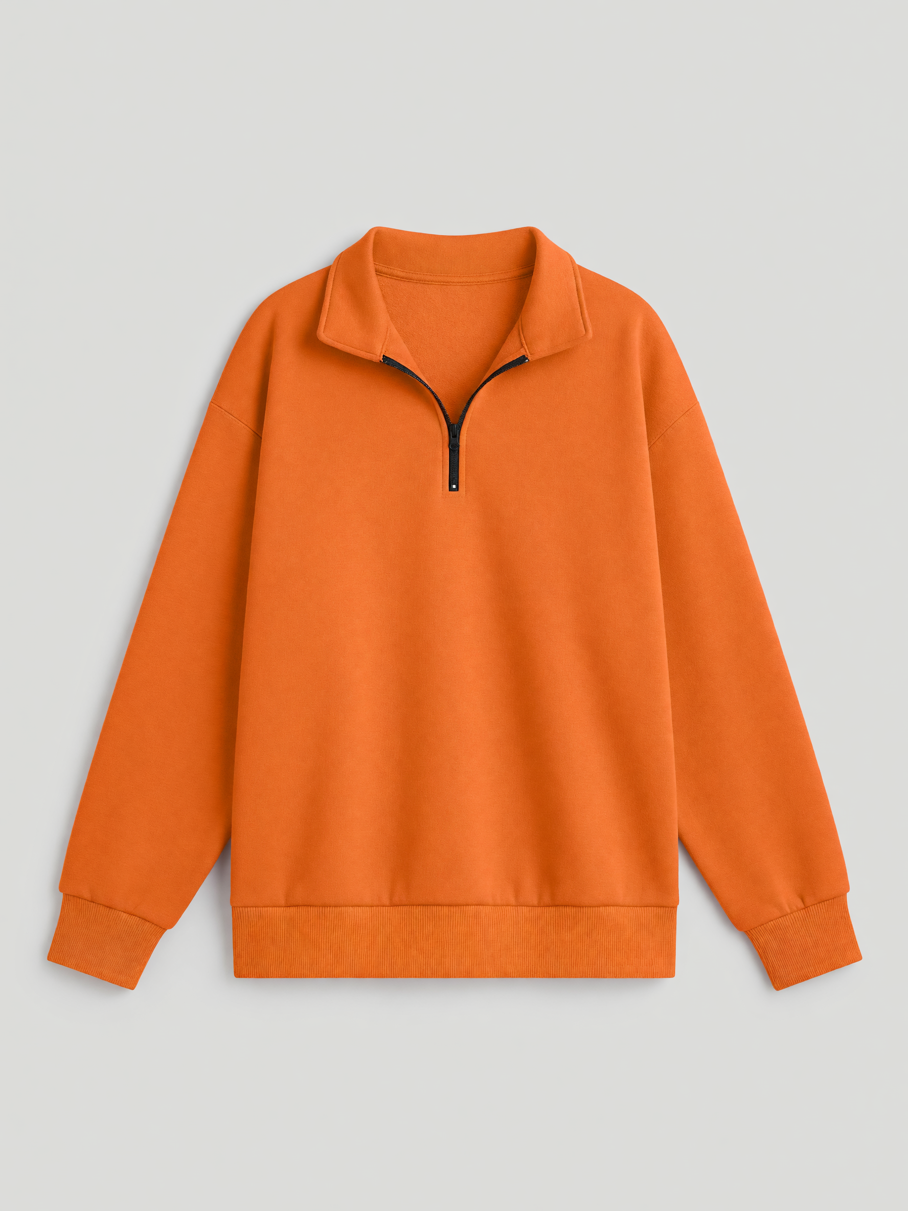 Oversized Half-Zip Pullover, product only on a light grey background